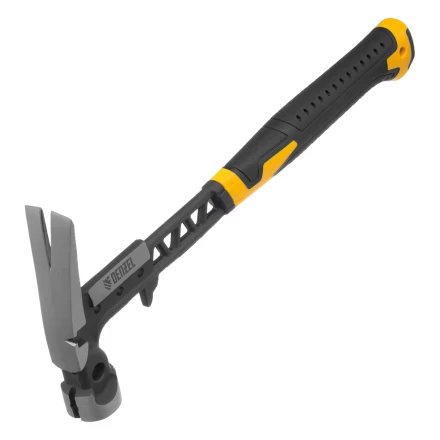 Молоток строительный 450 г, цельнокованый,боек с магнитом, двухкомп. обрезин. рук-ка Denzel 10468 купить в Когалыме