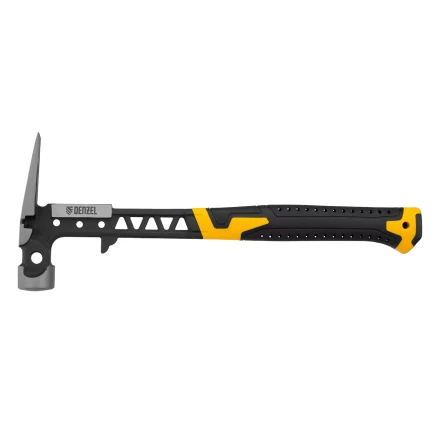 Молоток строительный 450 г, цельнокованый,боек с магнитом, двухкомп. обрезин. рук-ка Denzel 10468 купить в Когалыме