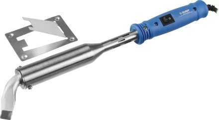 Паяльник ЗУБР "ПРОФЕССИОНАЛ", с выключателем, пластмассовой рукояткой и долговечным жалом, 300Вт, клин 55301-300 купить в Когалыме