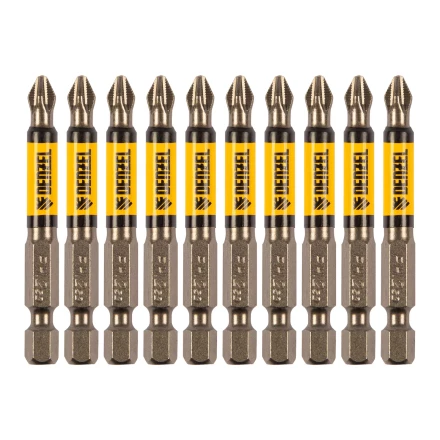 Бита PH2х60, сталь S2, цилиндр., 10 шт. Е 6,3 Denzel 11642 купить в Когалыме