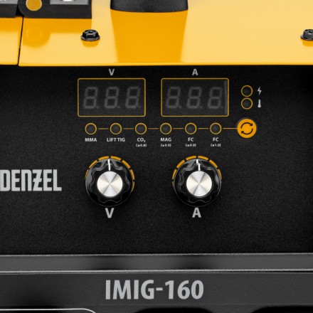 Аппарат инвертор. полуавтомат. cварки Denzel IMIG-160 Synergy 94314, 160 А, ПВ 60%, катушка 5 кг купить в Когалыме