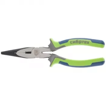 Длинногубцы прямые,200 мм фосфатирование трехкомпонентные рукоятки СИБРТЕХ 17161 купить в Когалыме