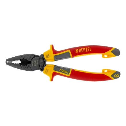 Плоскогубцы комбинированные Denzel 17085, диэлектрические трехкомпонентные рукоятки до 1000 В, 165 мм купить в Когалыме