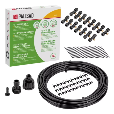 Система туманообразования Palisad 676798, полиэтиленовый шланг, длина 15 м, форсунки 15 шт купить в Когалыме
