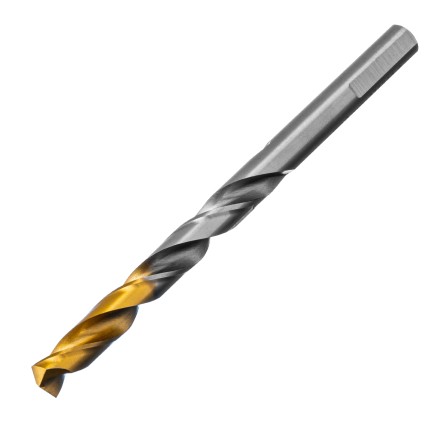 Сверло спиральное по металлу Denzel 8 x 117 мм, Р6М5, Golden Tip, 718239 купить в Когалыме