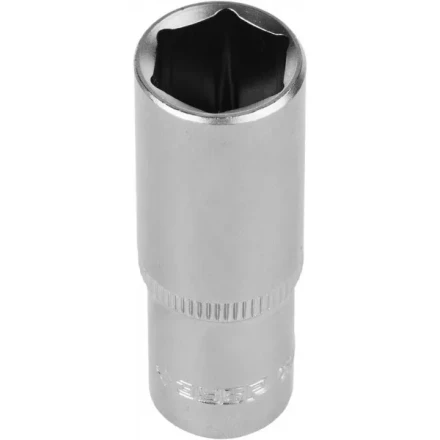 Головка торцовая ЗУБР "МАСТЕР" (1/4"), удлиненная, Cr-V, FLANK, хроматированное покрытие, 12мм 27717-12 купить в Когалыме