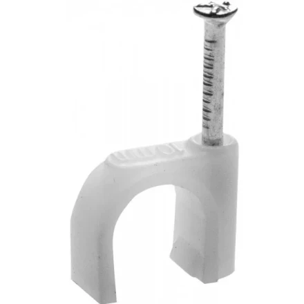 Скоба-держатель для круглого кабеля, с оцинкованным гвоздем, 9 мм, 80 шт, STAYER Master 4510-09 4510-09 купить в Когалыме