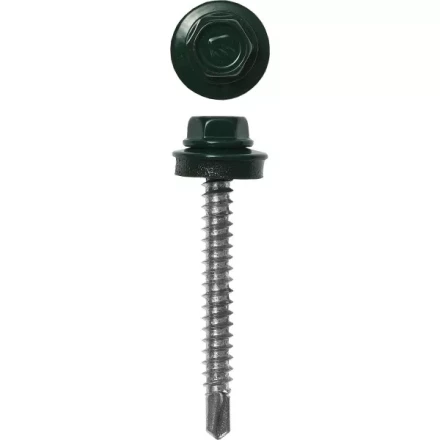 Саморезы ЗУБР окраш., RAL 6005 зелен. насыщен., для крепл. кров. матер. к дерев. обреш., 4.8x38мм, 300шт 4-300315-48-038-6005 купить в Когалыме