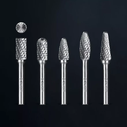 Зубр Набор твердосплавных борфрез, 5 шт.: B1020, C1020, F1020, H1025, L1025 (28815-H5) купить в Когалыме