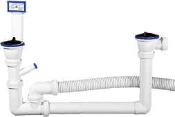 Колбовые сифоны для двухместной мойки серия МАСТЕР