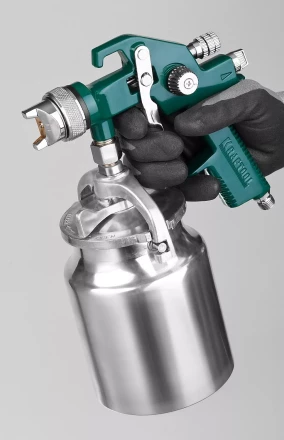 Краскопульт пневматический KRAFTOOL AirKraft, HVLP, с нижним бачком, 1,4мм 06520-1.4 купить в Когалыме