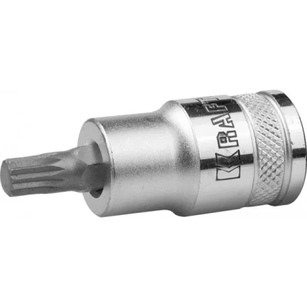 Торцовая бита-головка KRAFTOOL "INDUSTRIE QUALITAT", материал S2, SPLINE, сатинированная, 1/2", M6 27911-06_z01 купить в Когалыме