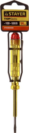 Пробник STAYER &quot;STANDARD&quot; электрический, 100-500В, 140мм, этикетка-флажок 2571-14_z01 купить в Когалыме