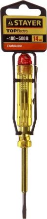 Пробник STAYER "STANDARD" электрический, 100-500В, 140мм, этикетка-флажок 2571-14_z01 купить в Когалыме