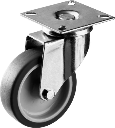 ЗУБР d 75 мм, г/п 60 кг, резина/полипропилен, термопластичное поворотное колесо, Профессионал (30946-75-S) купить в Когалыме