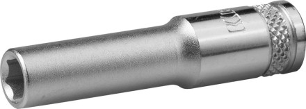 Торцовая головка KRAFTOOL &quot;INDUSTRIE QUALITAT&quot;, удлиненная, Cr-V, FLANK, хромосатинированная, 1/4&quot;, 7 мм 27817-07_z01 купить в Когалыме