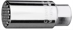Головка торцевая многоразмерная CrV (6-21мм) под квадрат 3/8" CrV хромир Gross 13191