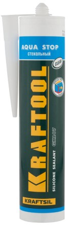 Герметик KRAFTOOL KRAFTSeal GX107 &quot;AQUA STOP&quot; силиконовый стекольный, прозрачный, 300мл 41256-2 купить в Когалыме