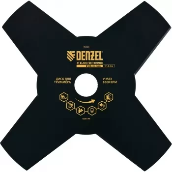Диск для триммера 230 х 25,4 толщина 1,6 мм 4 лезвия DENZEL 96323 купить в Когалыме