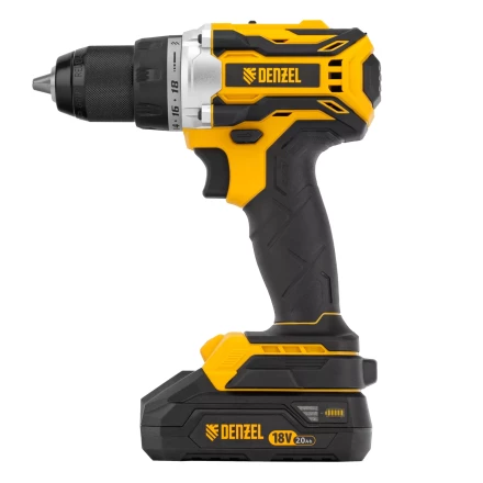 Дрель-шуруповерт аккумуляторная Denzel  BLDL-18-0 26140, бесщет.2 Li-Ion, 18 В купить в Когалыме