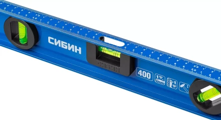 Уровень СИБИН двутавровый, 3 ампулы, измерительная линейка, 40см 34607-040 купить в Когалыме