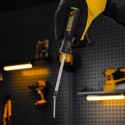 Отвертка, PZ2x100 мм, S2, 3к рукоятка Denzel 122077 купить в Когалыме