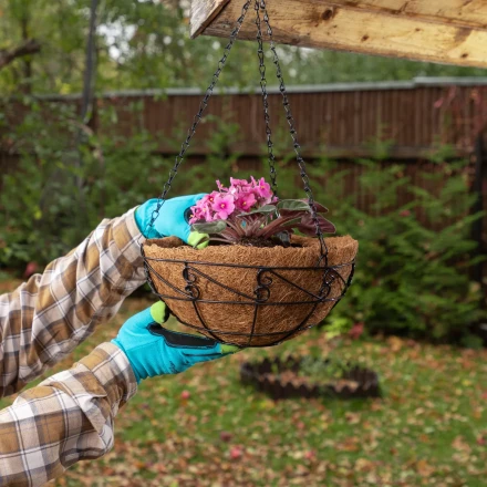 Кашпо подвесное с орнаментом Palisad, с кокосовой корзиной, диаметр 30 см, 690048 купить в Когалыме