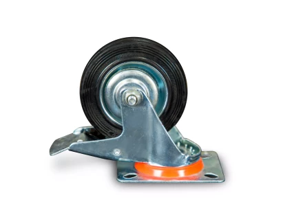 Колесо поворотное резина SCb 93 75 мм с тормозом (Y) 1022087 купить в Когалыме