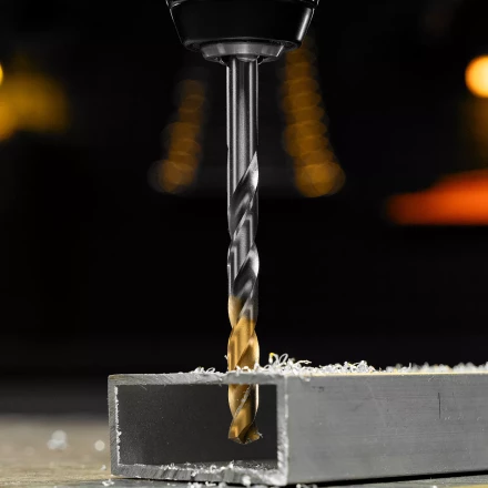 Сверло спиральное по металлу Denzel 8,5 x 117 мм, Р6М5, Golden Tip, 718240 купить в Когалыме