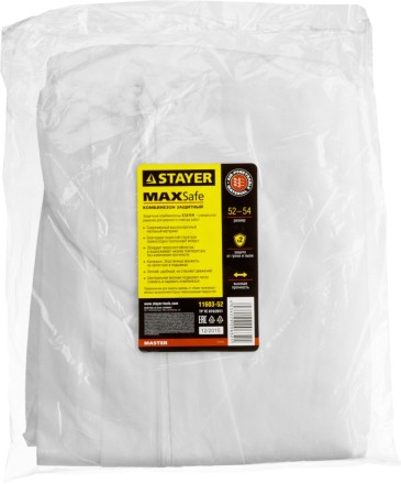 Комбинезон STAYER &quot;MASTER&quot; защитный из спанбонда, 52-54 размер 11603-52 купить в Когалыме