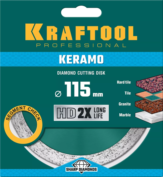 Диски алмазные отрезные для УШМ KERAMO 36684-115 купить в Когалыме