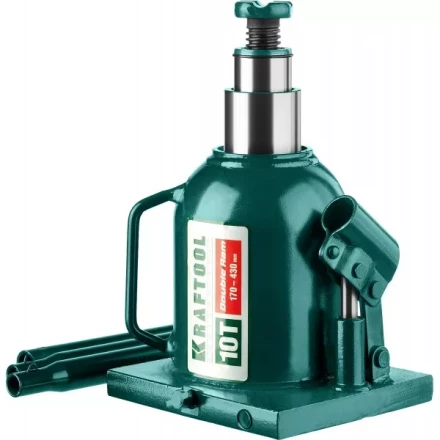 Домкрат гидравлический бутылочный "Double Ram", сварной, телескопический, 10т, 170-430мм, KRAFTOOL 43463-10 43463-10 купить в Когалыме