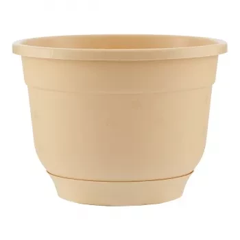 Горшок Флокс с поддоном бежевый 2,5 л PALISAD 69227 купить в Когалыме