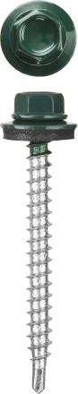 Саморезы СКМ кровельные, RAL 6005 зеленый насыщенный, 19 x 5.5 мм, 2 500 шт, для металлических конструкций, STAYER 30300-55-019-6005 купить в Когалыме