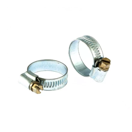 Хомуты металлические червячные 16-27 мм ширина 12 мм английский тип W1 2 шт Сибртех 47666 купить в Когалыме