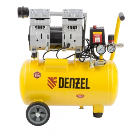 Компрессор безмаслянный Denzel DLS950/24 малошумный 58026 купить в Когалыме