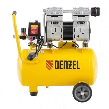Компрессор безмаслянный Denzel DLS950/24 малошумный 58026 купить в Когалыме