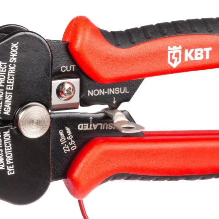 Полуавтоматический стриппер КВТ WS-03 для снятия изоляции с проводов 0.5–6.0 мм с функцией опрессовки и модулем резки CutPro (101542) купить в Когалыме