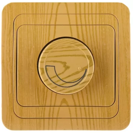 Диммер СВЕТОЗАР "ГАММА" цвет ольха, 60-800Вт SV-54142-A купить в Когалыме