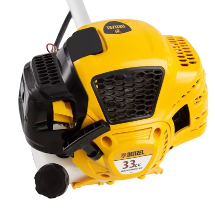 Триммер бензиновый DTL-33, 33 см3, неразъемная штанга, состоит из 2 частей Denzel 96261 купить в Когалыме