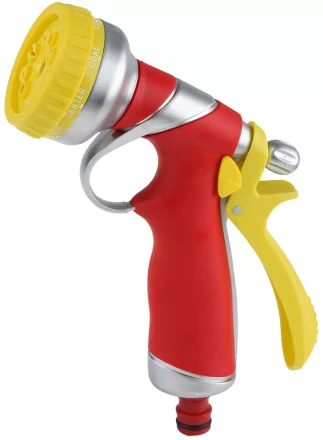 Пистолет-распылитель GRINDA металлический с TPR, 8-позиционный 8-427143 купить в Когалыме