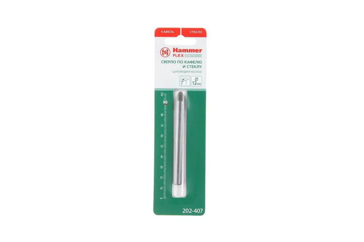 Сверло по плитке HAMMER Ф12х90мм (DR GL 12,0мм*90мм) купить в Когалыме