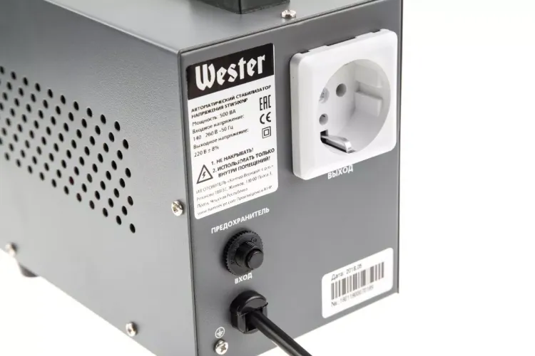 Стабилизатор напряжения WESTER STW500NP купить в Когалыме