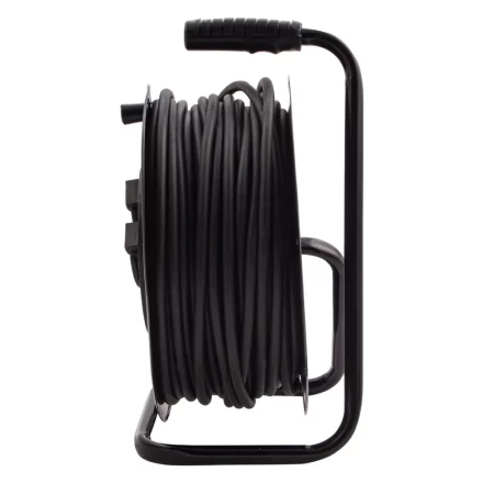 Удлинитель силовой 50 м, 16А, тип УХз16, КГ 3 x 2.5 мм, на стальной катушке, 4 розетки Сибртех 95880 купить в Когалыме