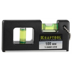 Уровень KRAFTOOL &quot;PRO&quot; &quot;МИНИ&quot; с магнитом, 2 ампулы, 100мм 1-34861-010