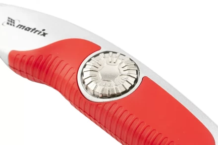 Нож 19мм, выдвижное трапециевидное лезвие, эргономичная двухкомпонентная рукоятка MATRIX 78926 купить в Когалыме