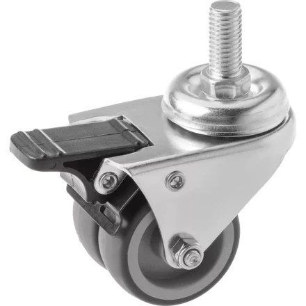 Колесо аппаратное поворотное SCtndb 25 50 мм двойное с болтом и тормозом 1047171 купить в Когалыме