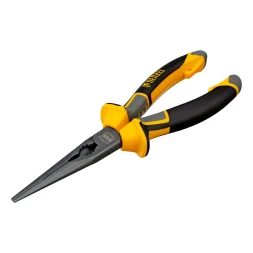 Длинногубцы прямые 205 мм Denzel 17302, трехкомпонентные рукоятки