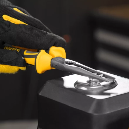 Длинногубцы прямые 205 мм Denzel 17302, трехкомпонентные рукоятки купить в Когалыме