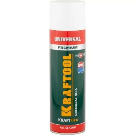 Пена "PREMIUM" монтажная, адаптерная, всесезонная, 500мл, KRAFTOOL 41170_z01 купить в Когалыме